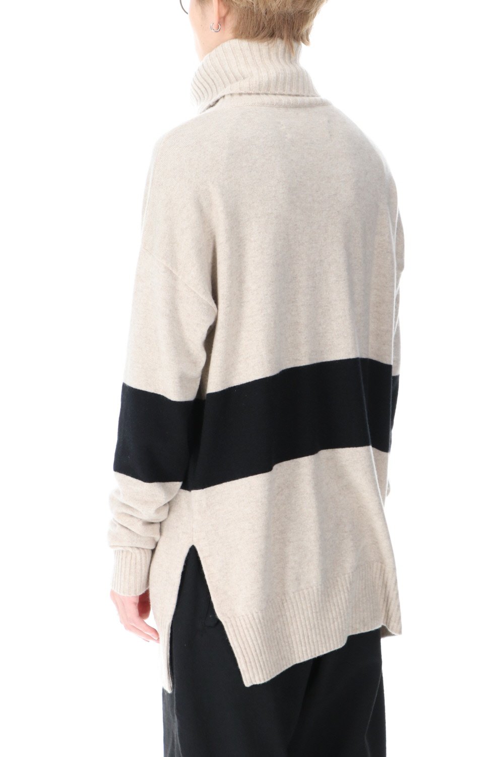 Baby Cashmere Bicolor KNIT Off White × Black