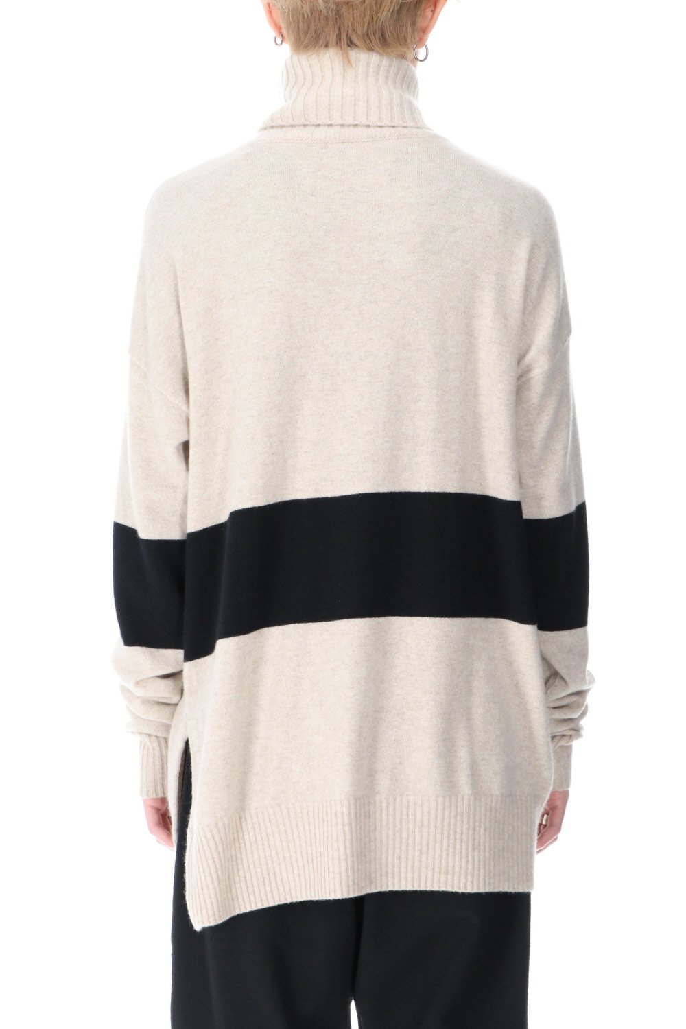 Baby Cashmere Bicolor KNIT Off White × Black