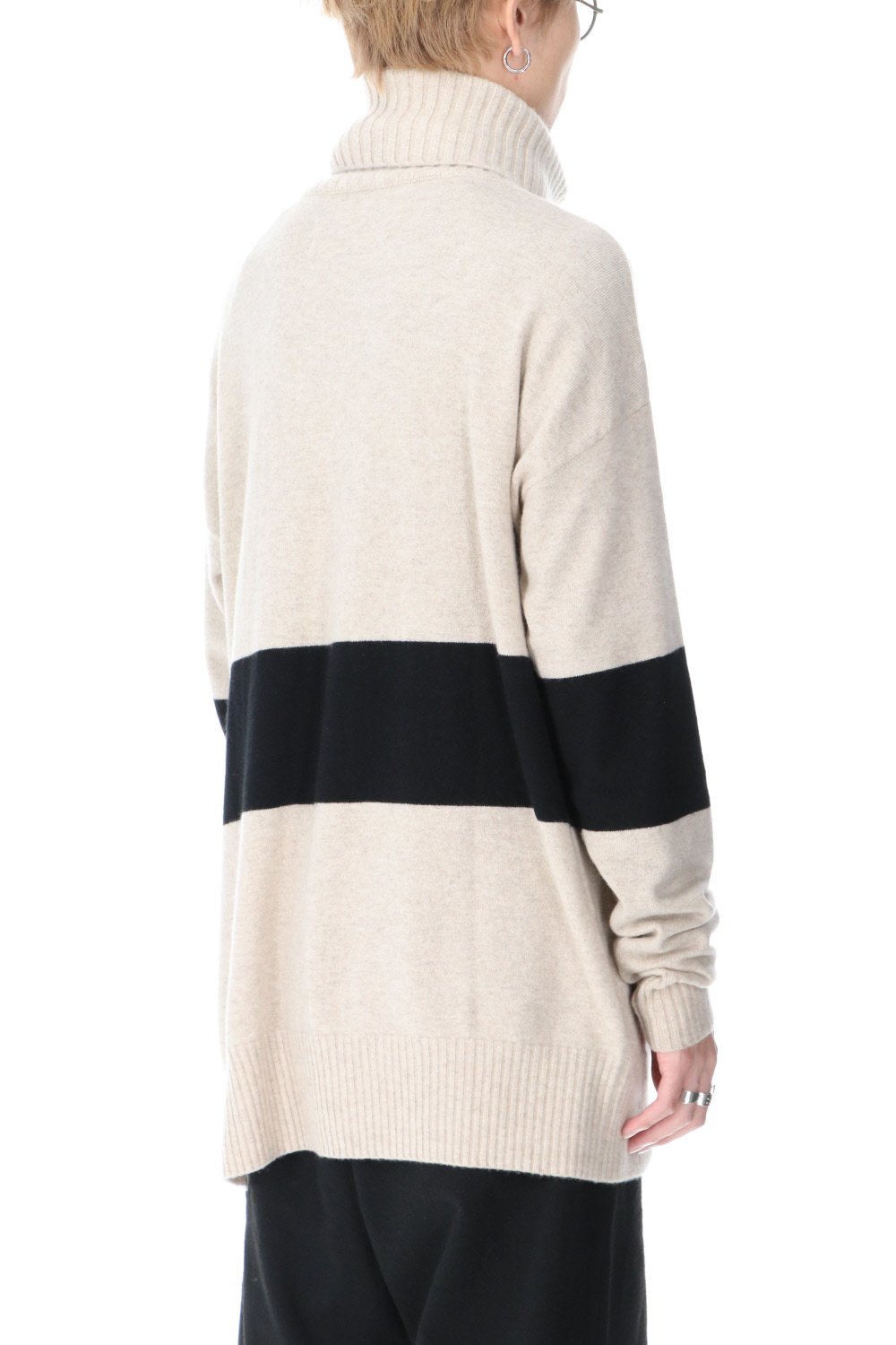 Baby Cashmere Bicolor KNIT Off White × Black