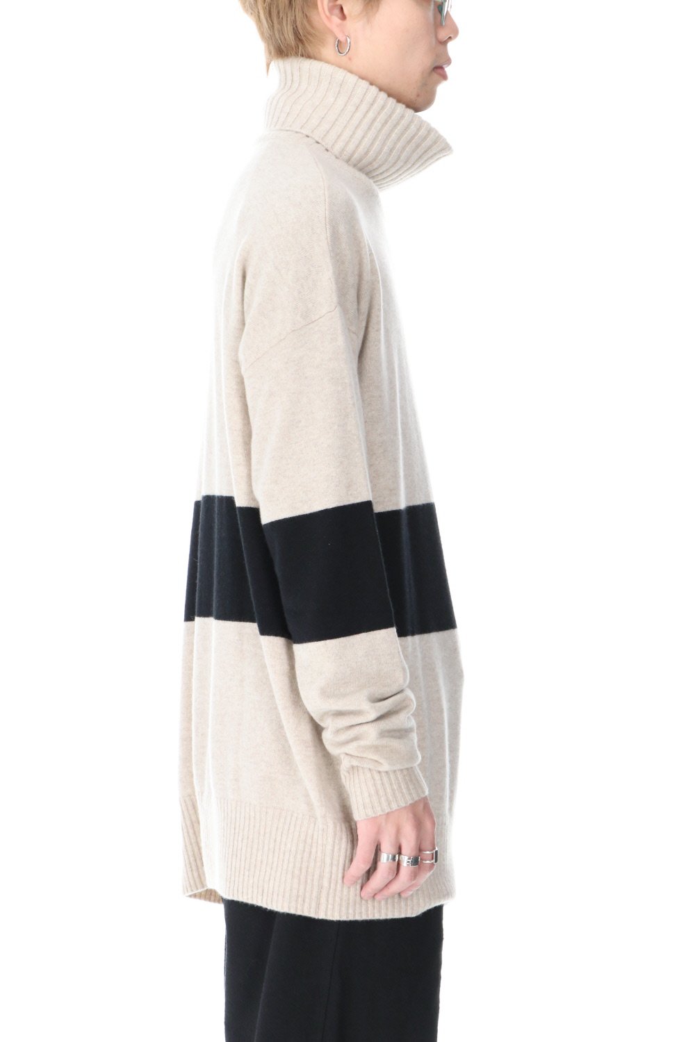 Baby Cashmere Bicolor KNIT Off White × Black