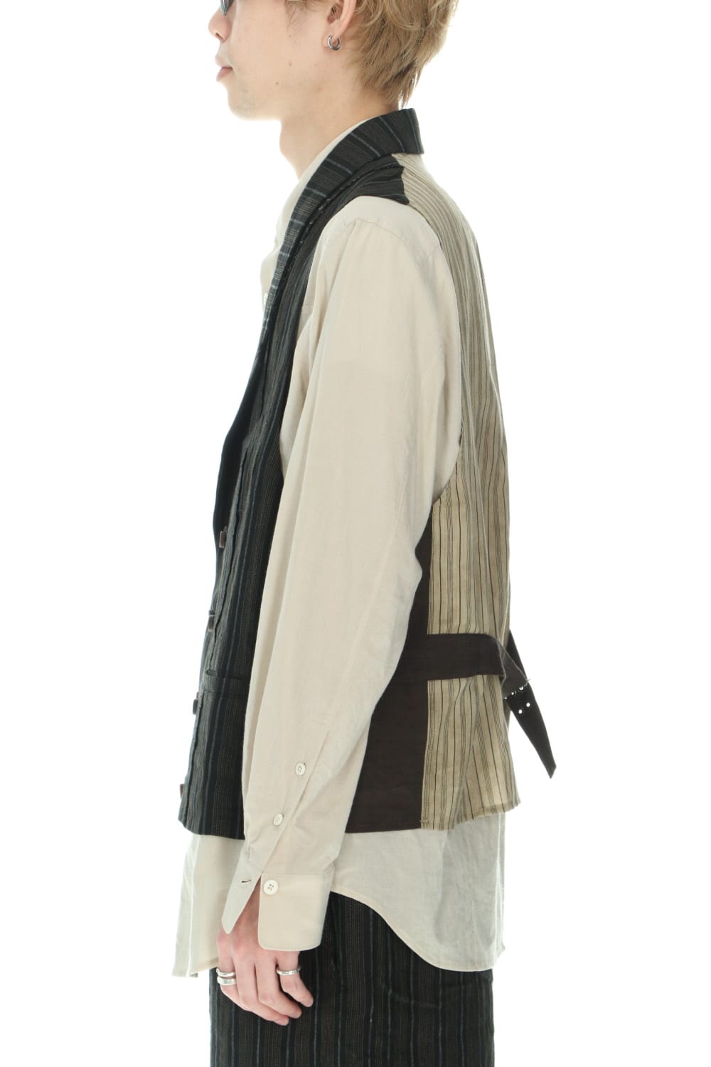 ダブルブレステッド ベスト ブラック