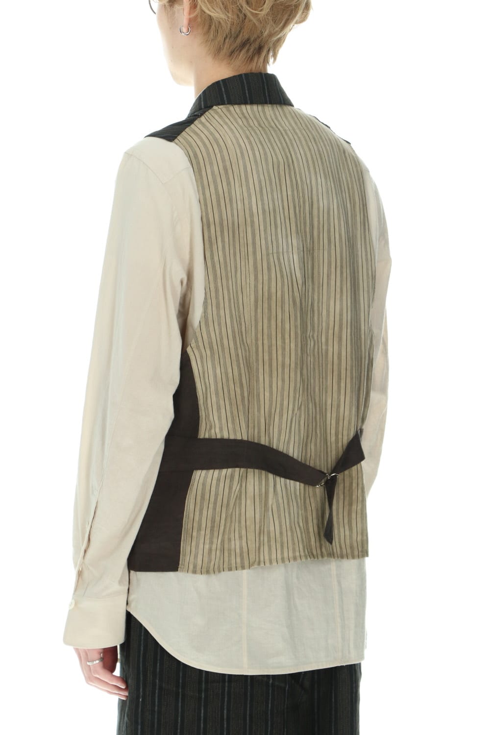 ダブルブレステッド ベスト ブラック