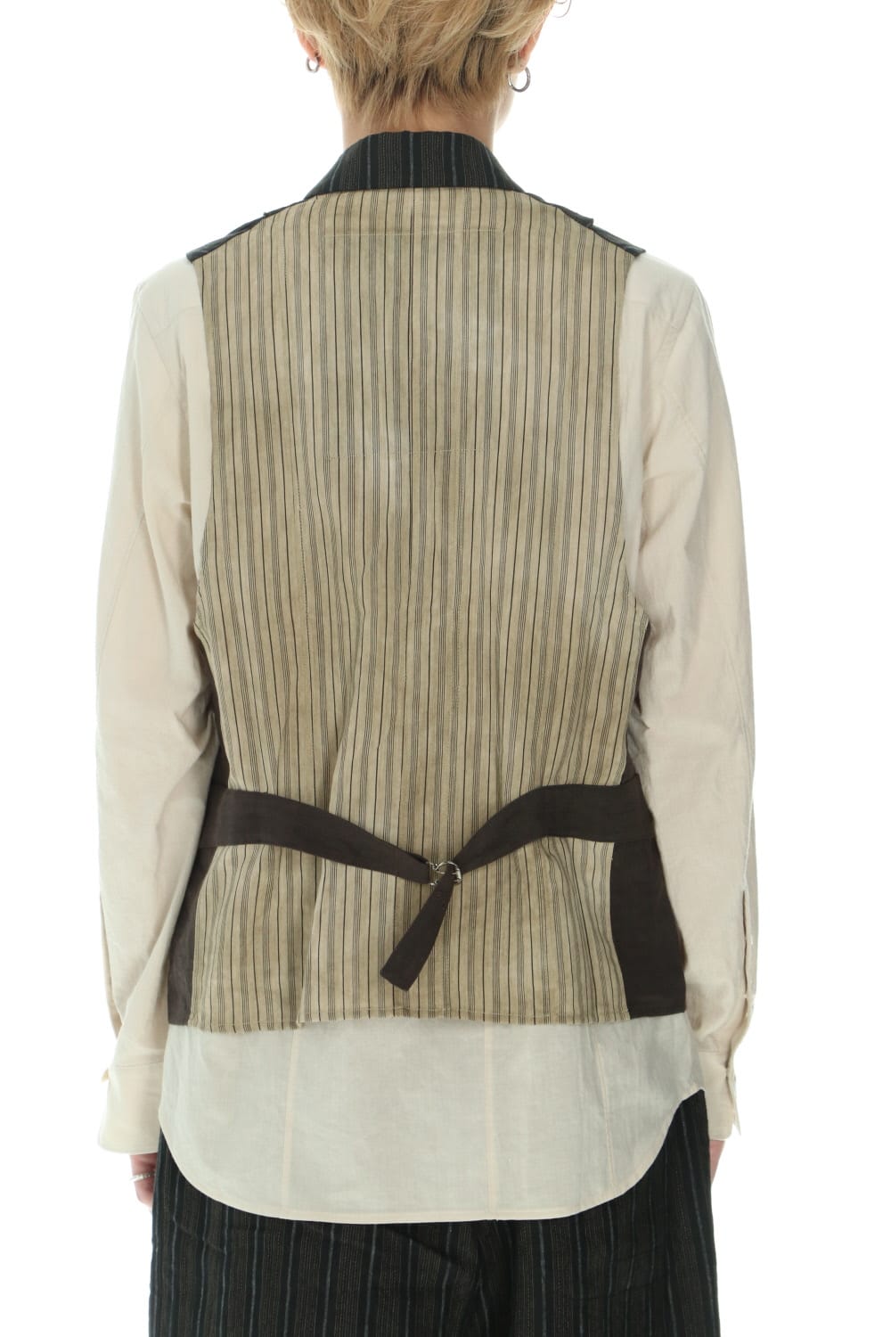 ダブルブレステッド ベスト ブラック