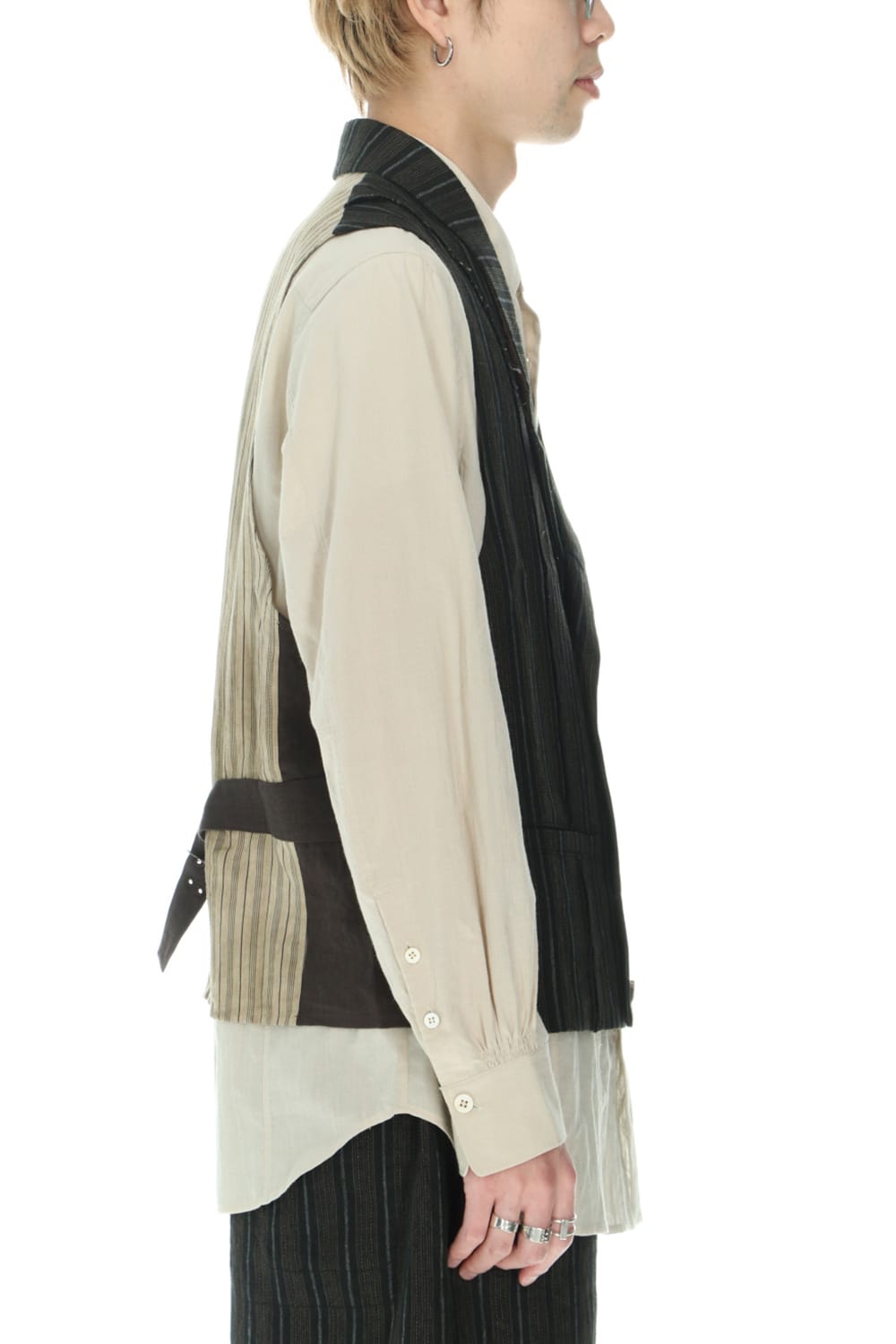 ダブルブレステッド ベスト ブラック