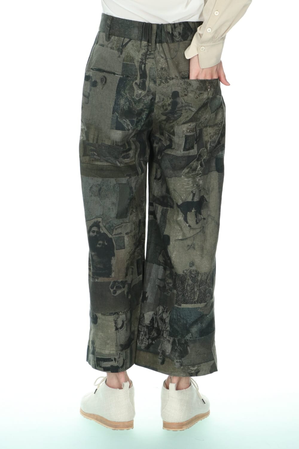 プリーツ ワイド クロップドパンツ