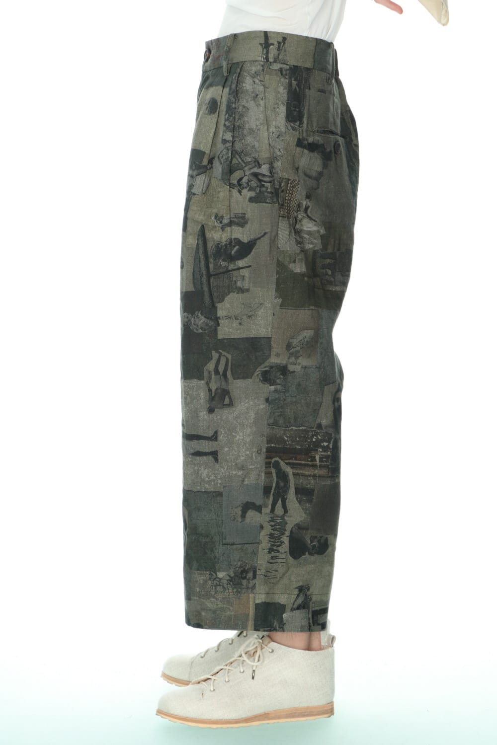 プリーツ ワイド クロップドパンツ