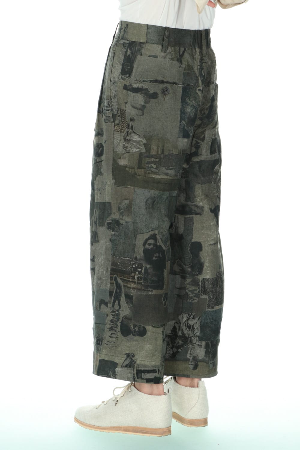 プリーツ ワイド クロップドパンツ