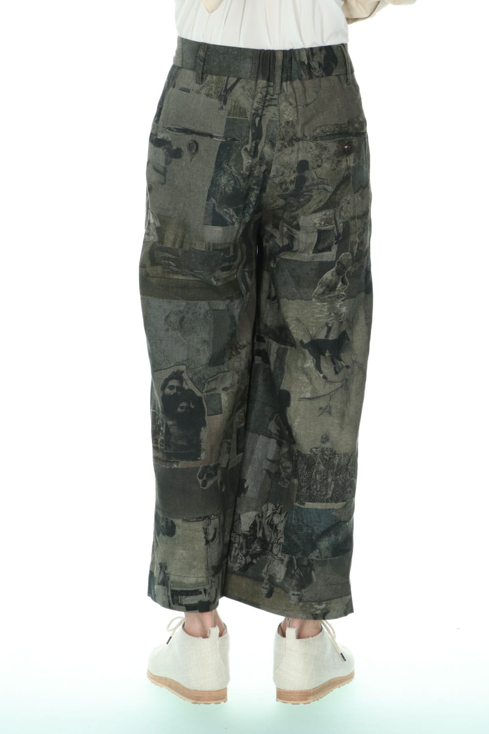 プリーツ ワイド クロップドパンツ