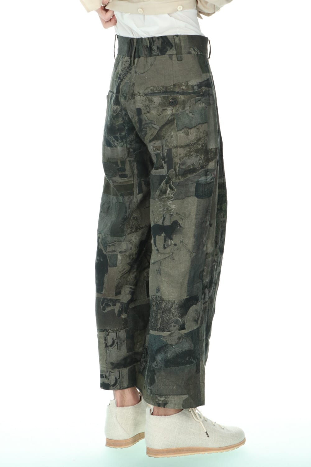 プリーツ ワイド クロップドパンツ