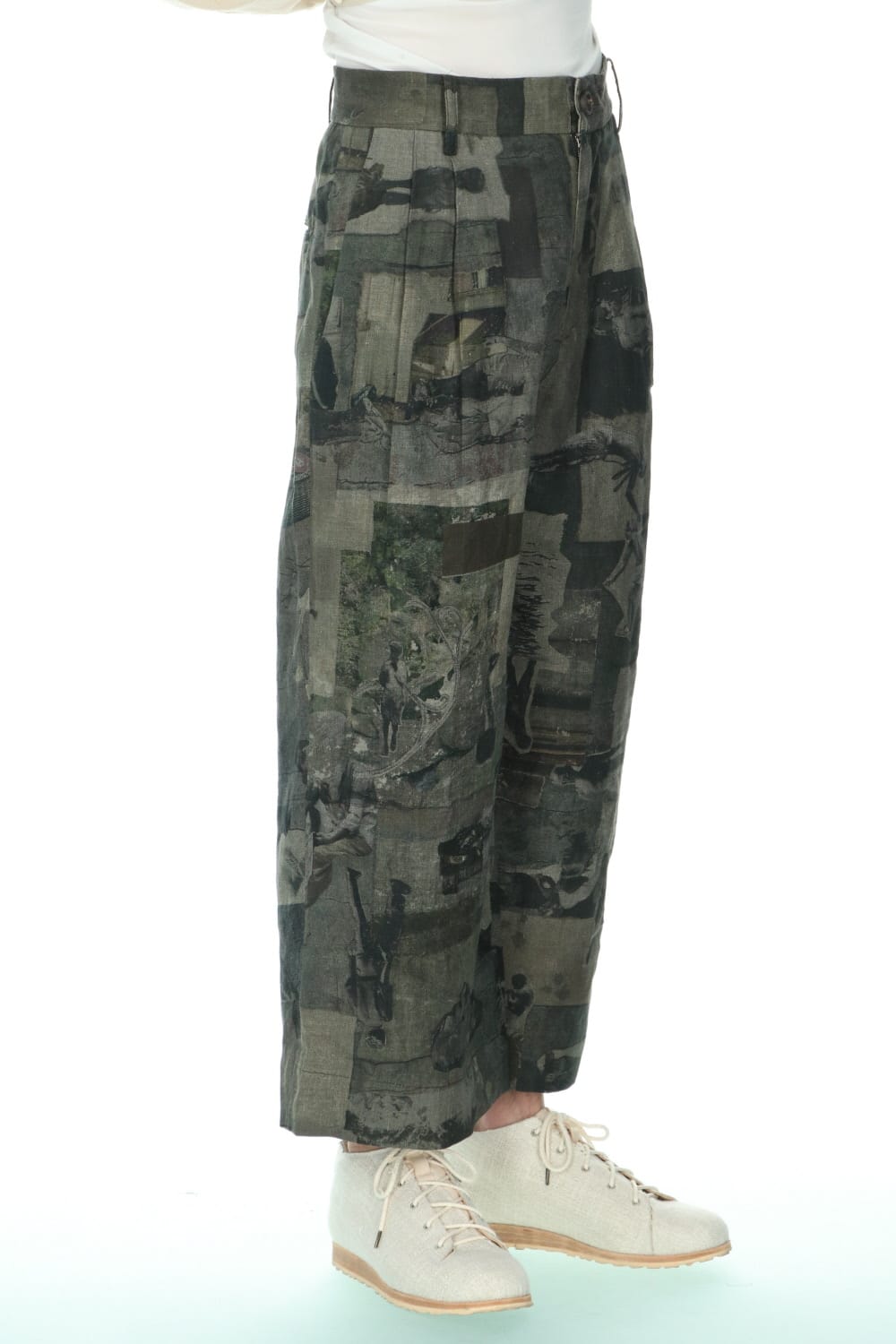 プリーツ ワイド クロップドパンツ