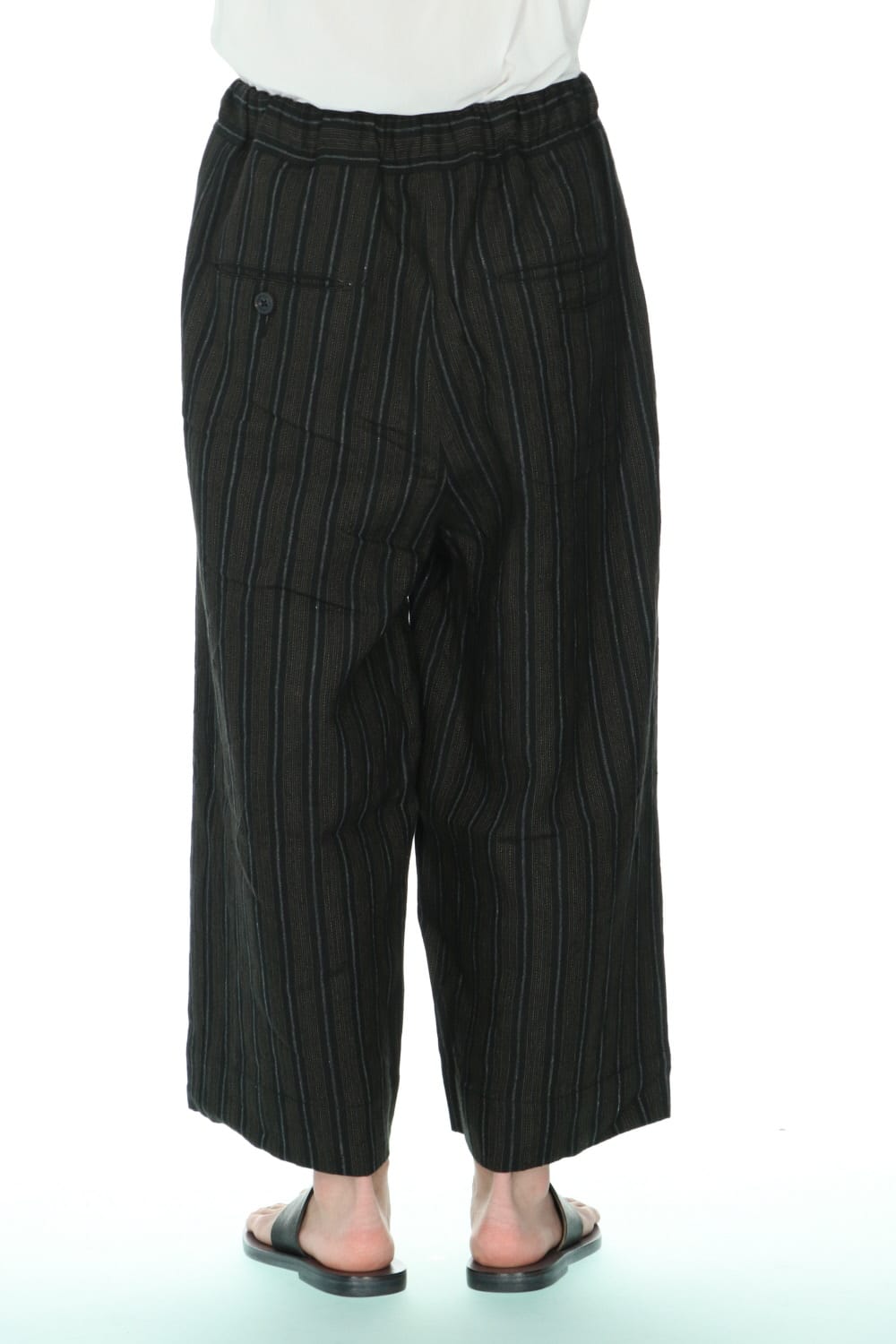 ドローストリング バギー クロップドパンツ