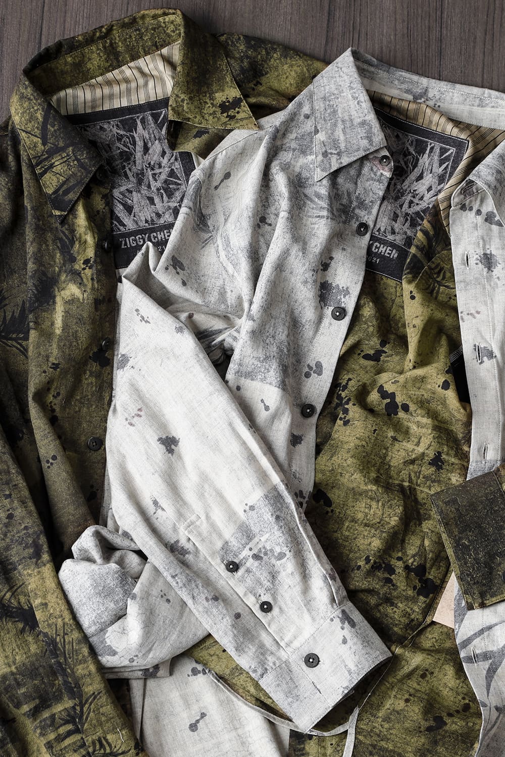 Printed Pocket Shirt  Green(Face)