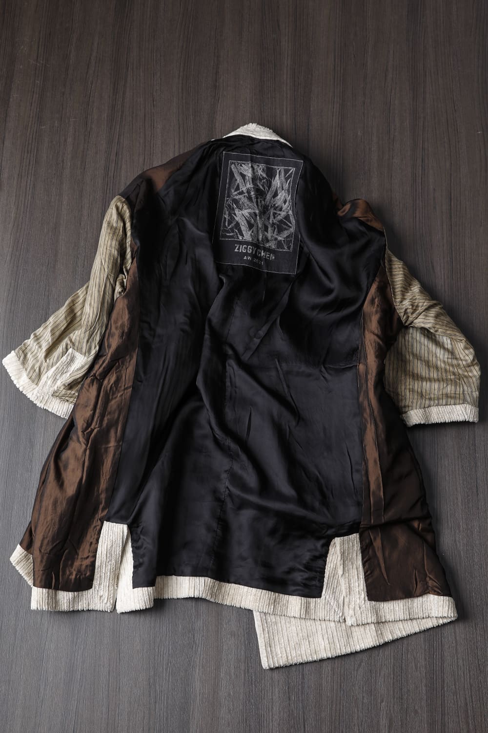 Hidden Plaid Double Breasted Oversized Coat