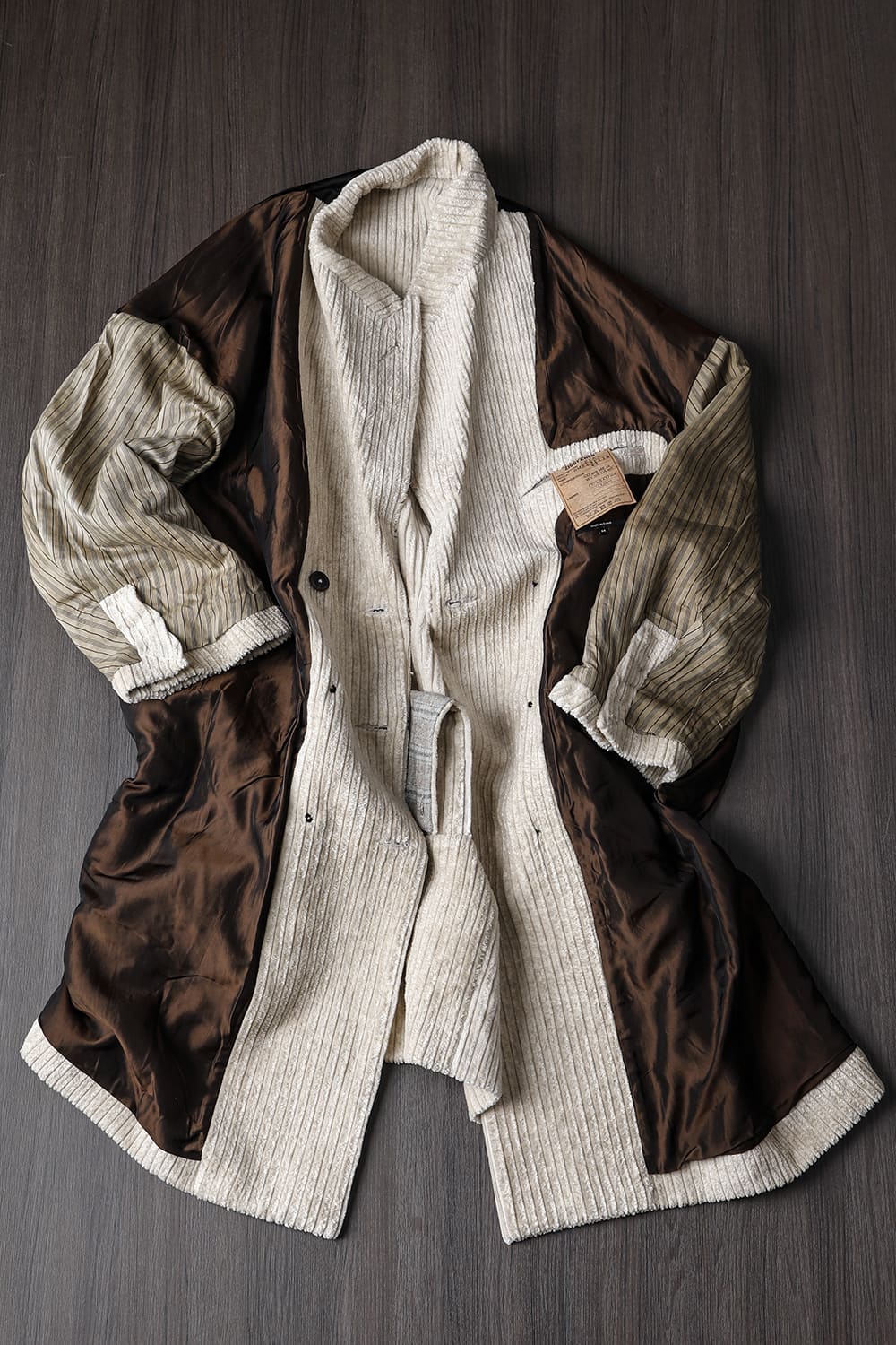 Hidden Plaid Double Breasted Oversized Coat