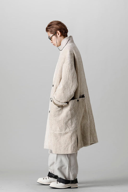 Hidden Plaid Double Breasted Oversized Coat