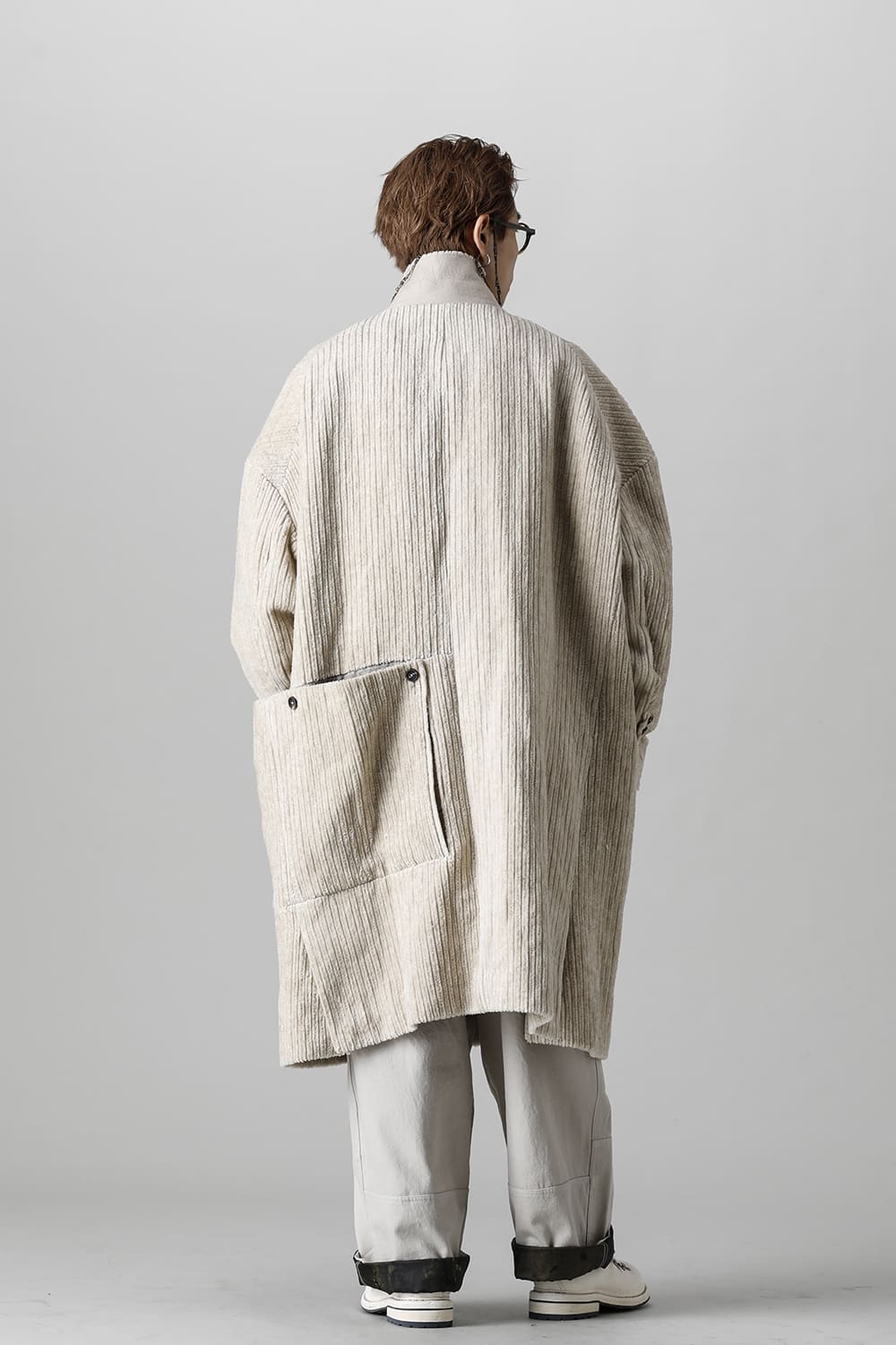 Hidden Plaid Double Breasted Oversized Coat