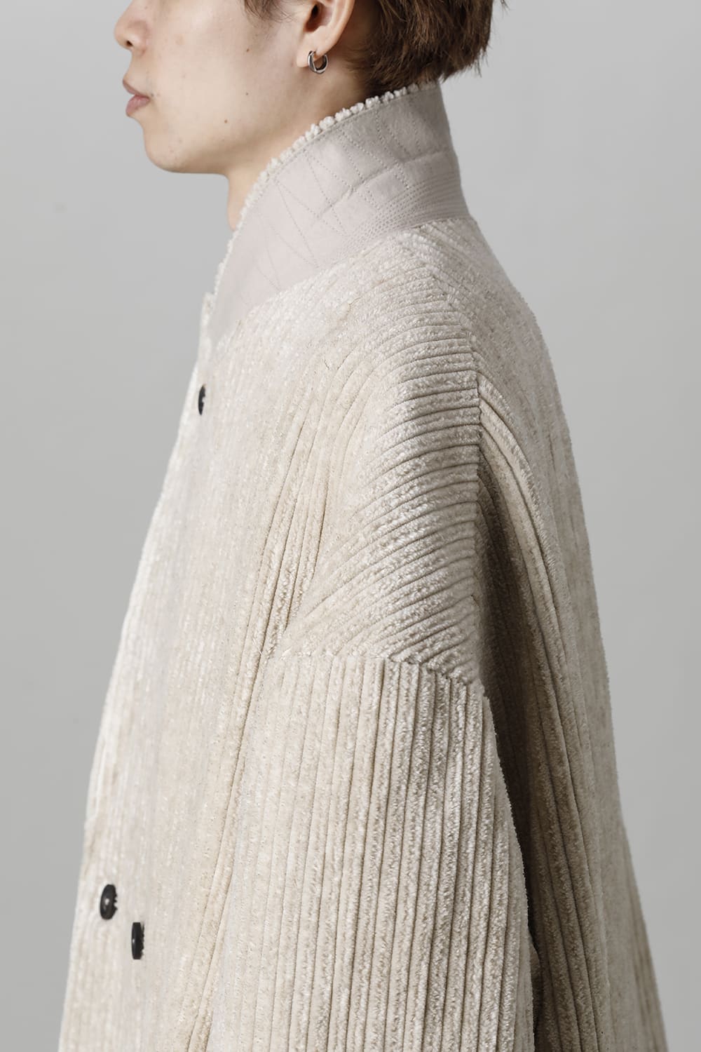 Hidden Plaid Double Breasted Oversized Coat