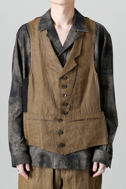 Single Breasted Bi-Color Waistcoat