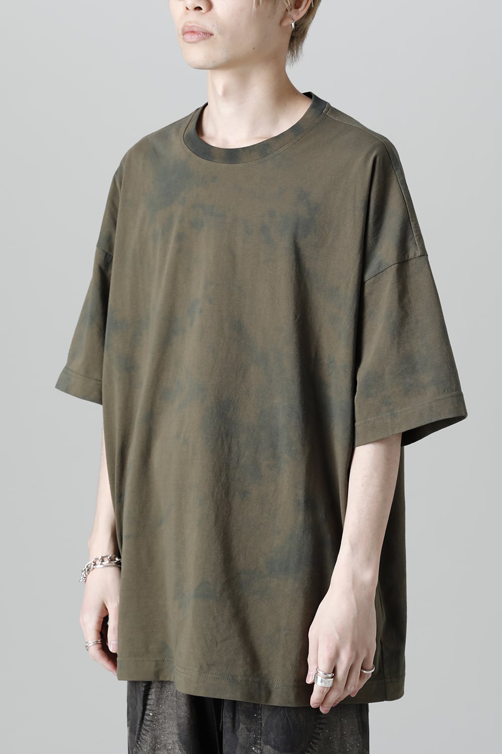 Jumbo T-Shirt With Inner Patchworks  Olive