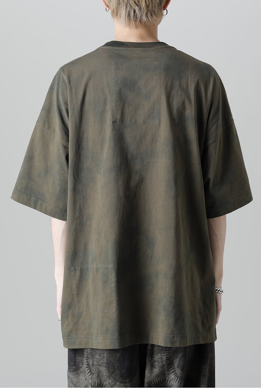 Jumbo T-Shirt With Inner Patchworks  Olive