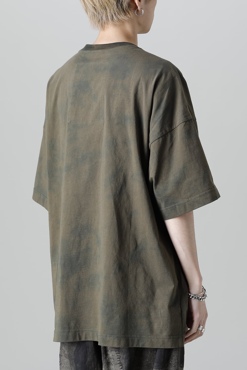 Jumbo T-Shirt With Inner Patchworks  Olive