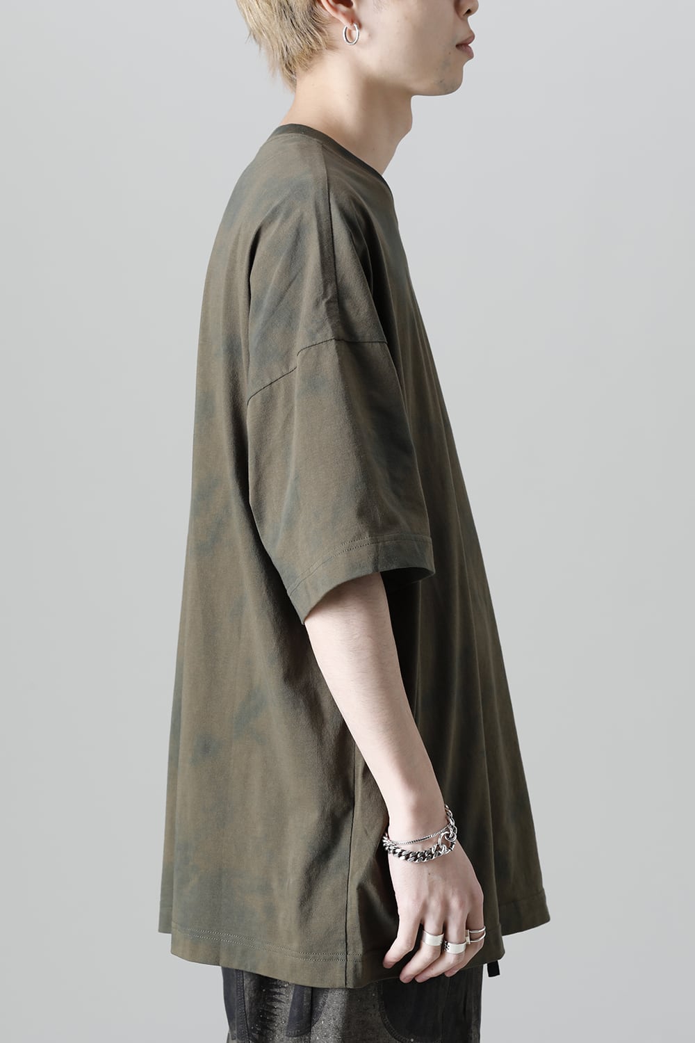 Jumbo T-Shirt With Inner Patchworks  Olive