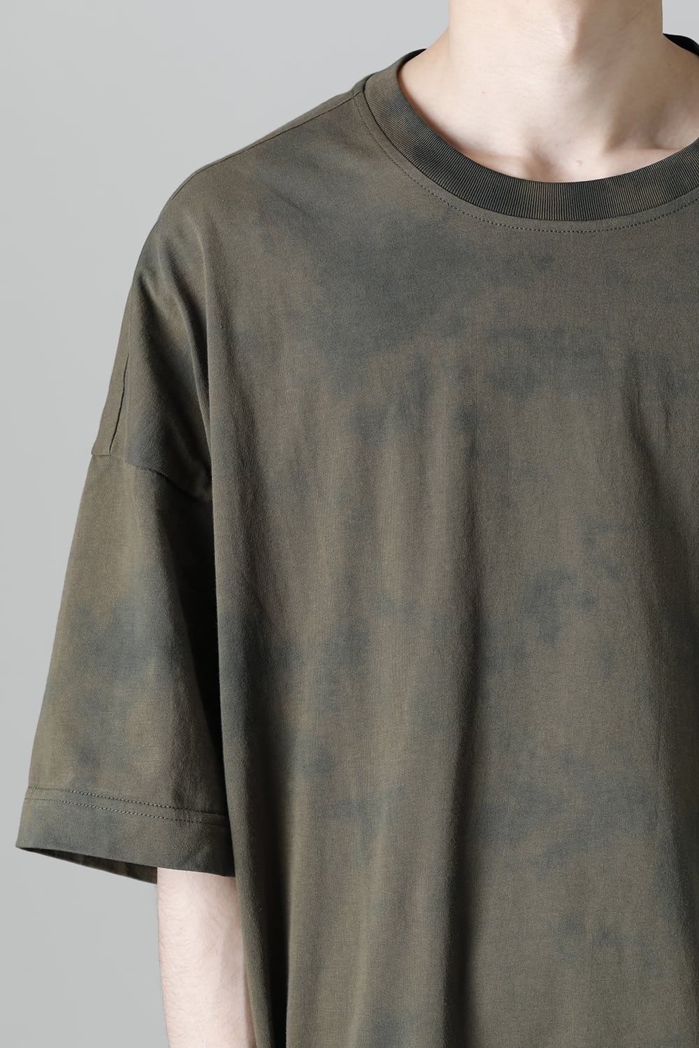 Jumbo T-Shirt With Inner Patchworks  Olive