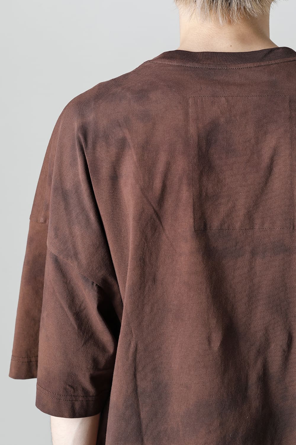 Jumbo T-Shirt With Inner Patchworks  Brown