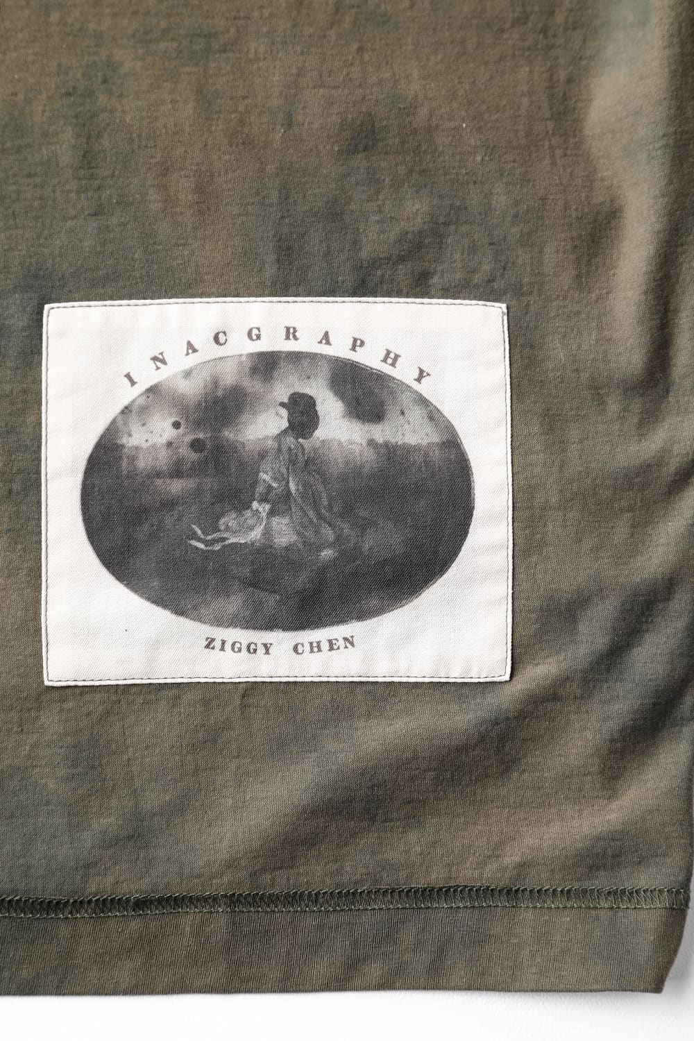 Jumbo T-Shirt With Inner Patchworks  Olive