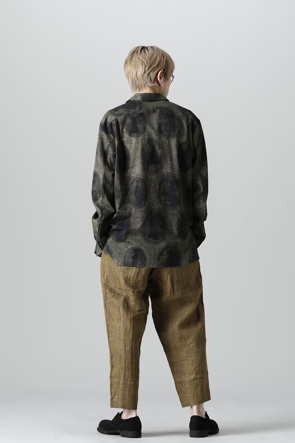 Cropped Tapered Cut Trousers