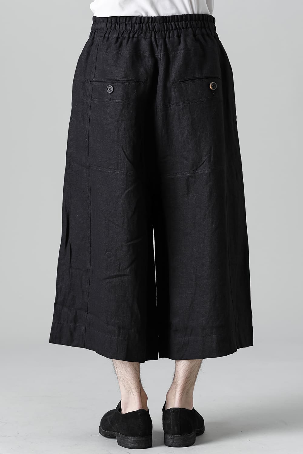 Wide Leg Drawstring Cropped Pants