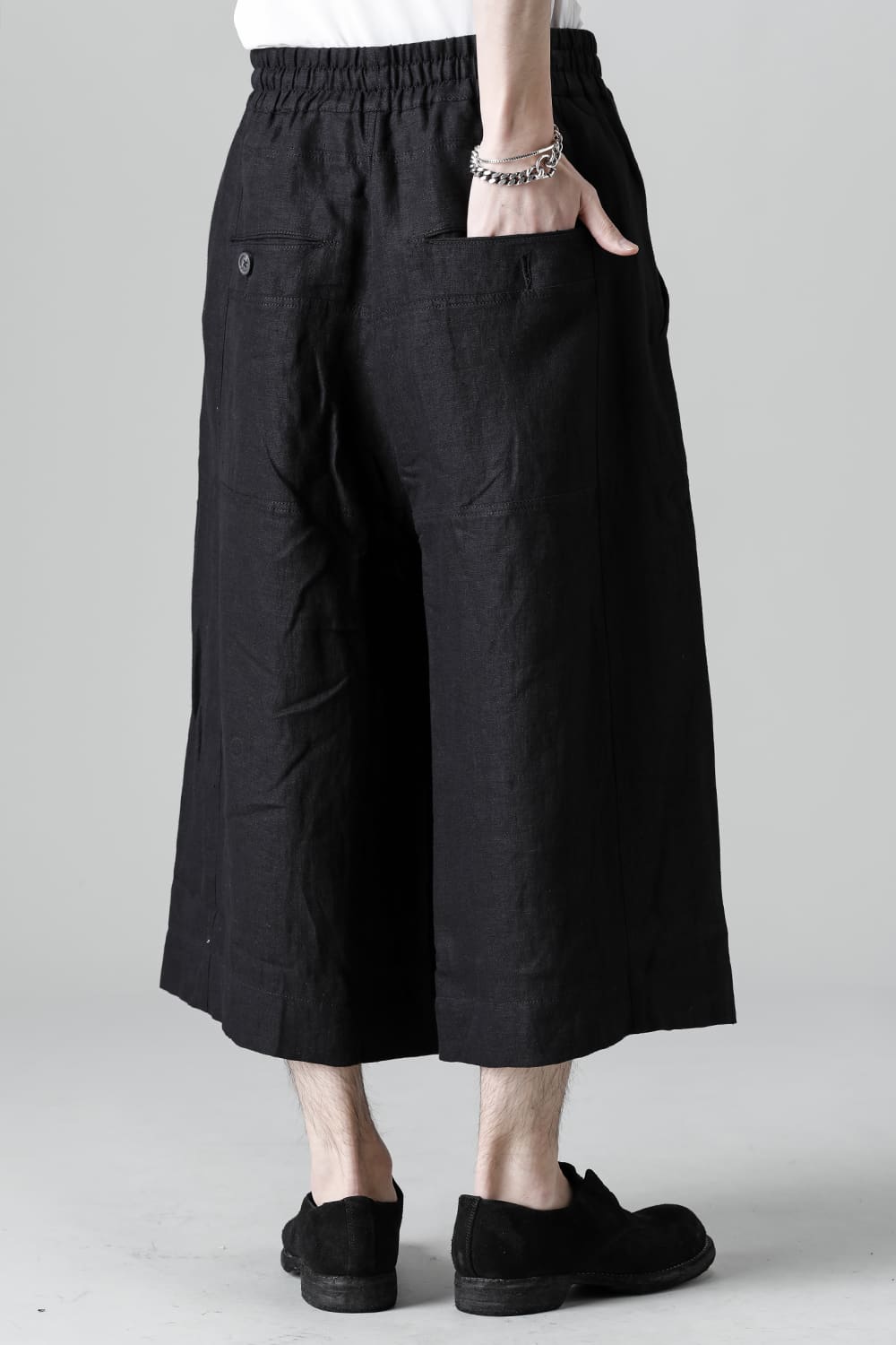 Wide Leg Drawstring Cropped Pants