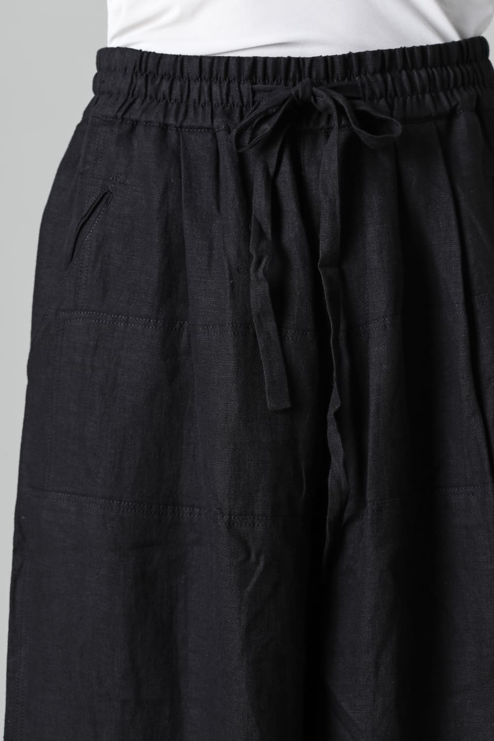 Wide Leg Drawstring Cropped Pants