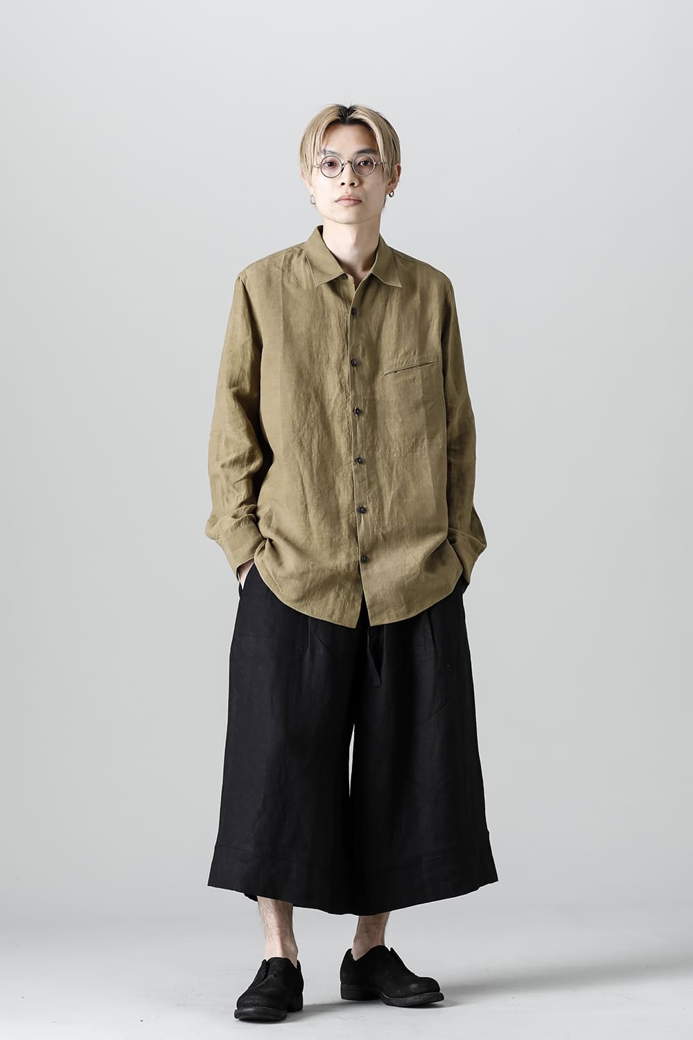 Wide Leg Drawstring Cropped Pants