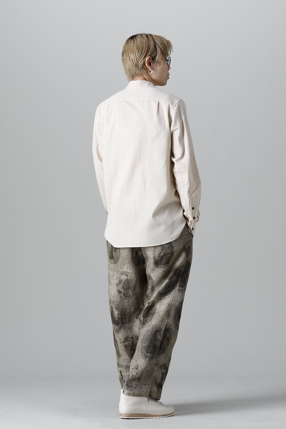 Front Pleated Collage Trousers With Scholar Print