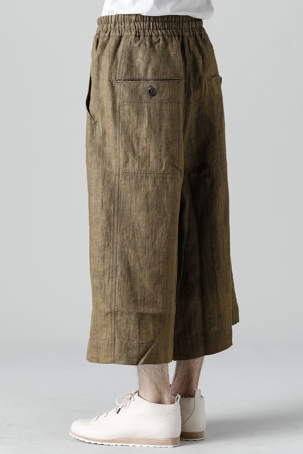 Wide Leg Drawstring Cropped Pants