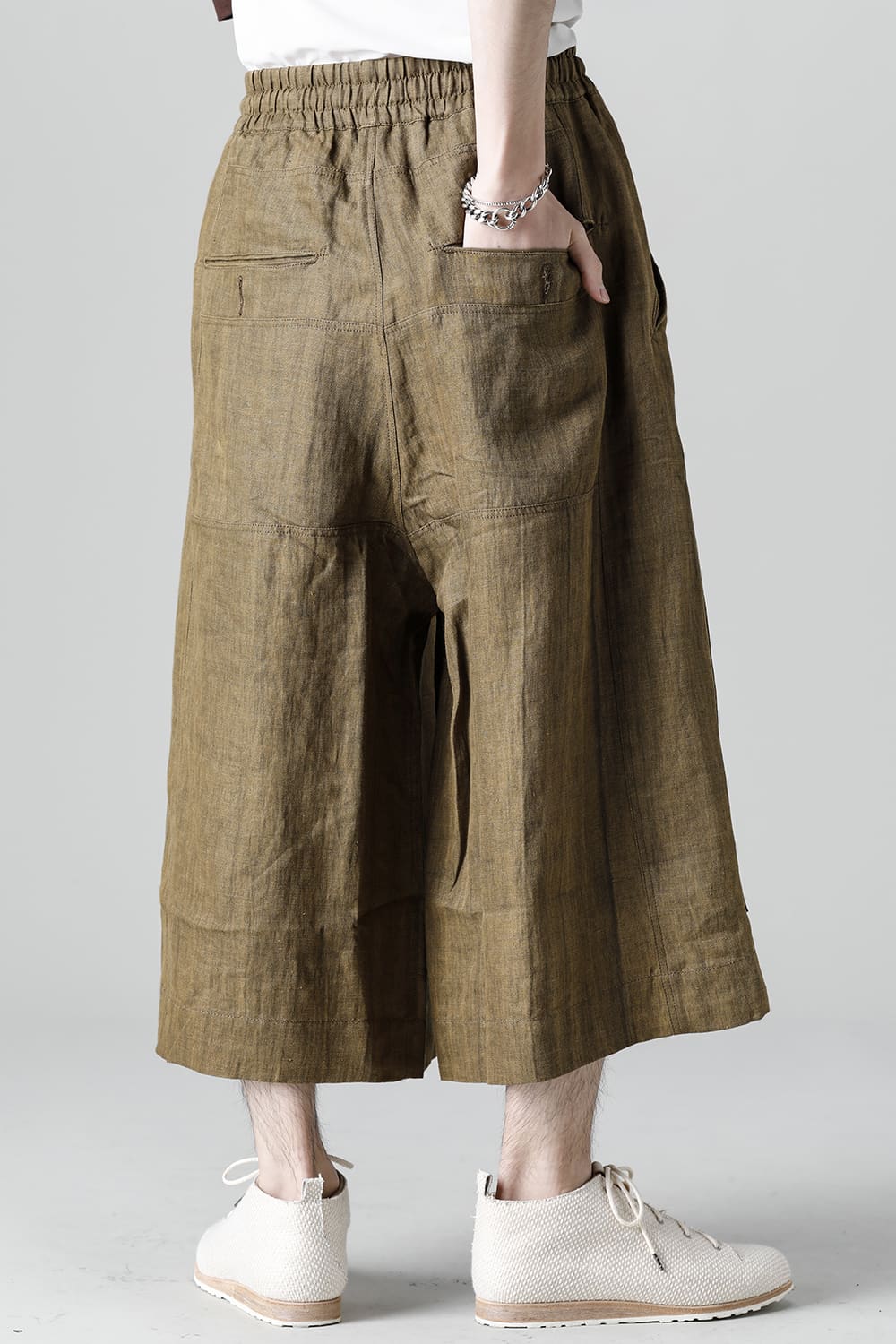 Wide Leg Drawstring Cropped Pants