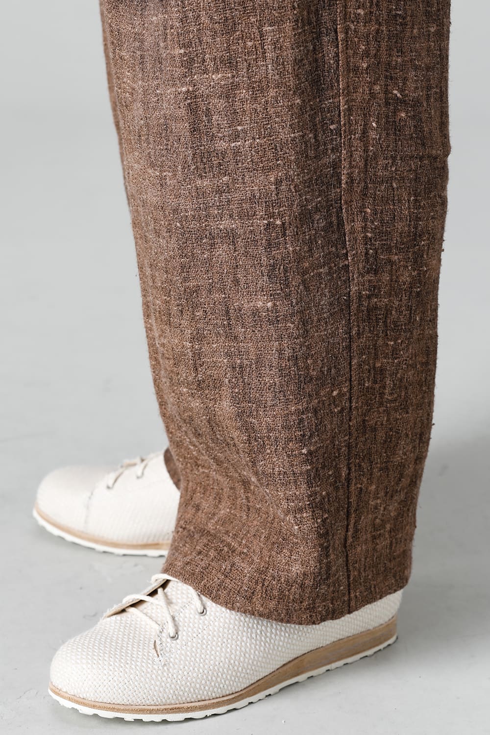 プリーツ ワイドレッグ ロングトラウザーズ