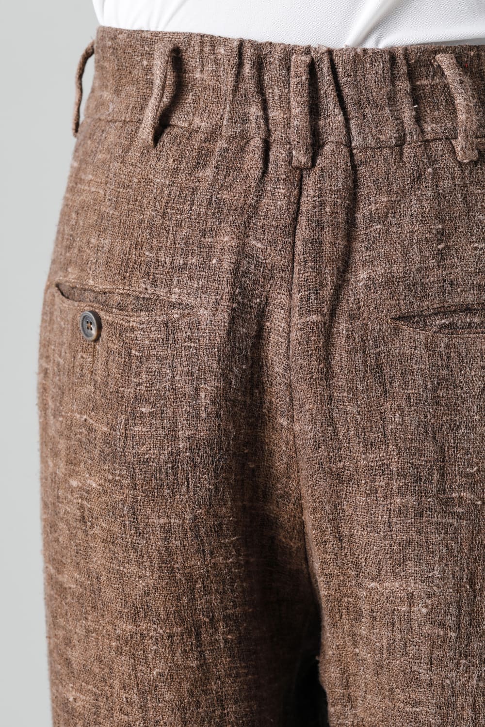 プリーツ ワイドレッグ ロングトラウザーズ