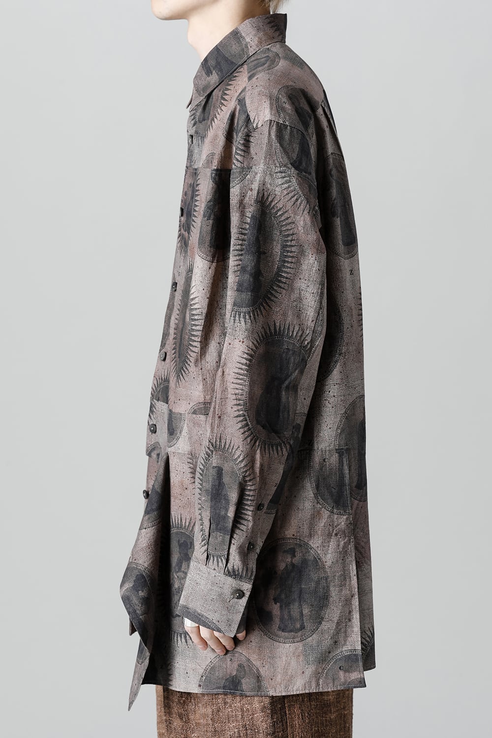 Elongated Shirt With Scholar Print
