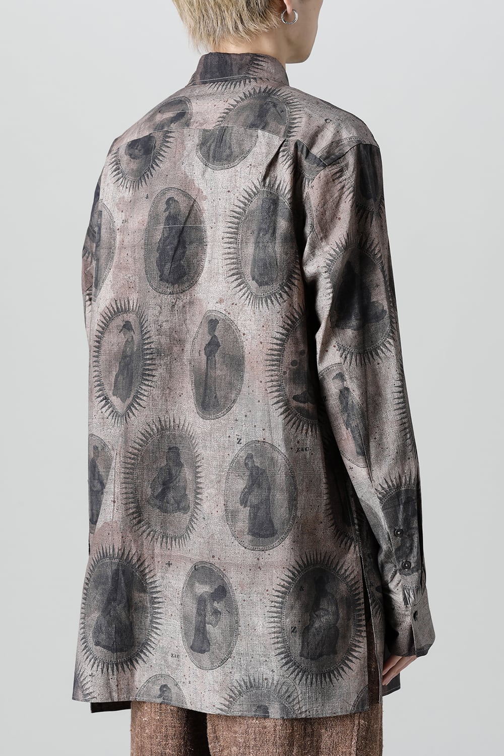 Elongated Shirt With Scholar Print