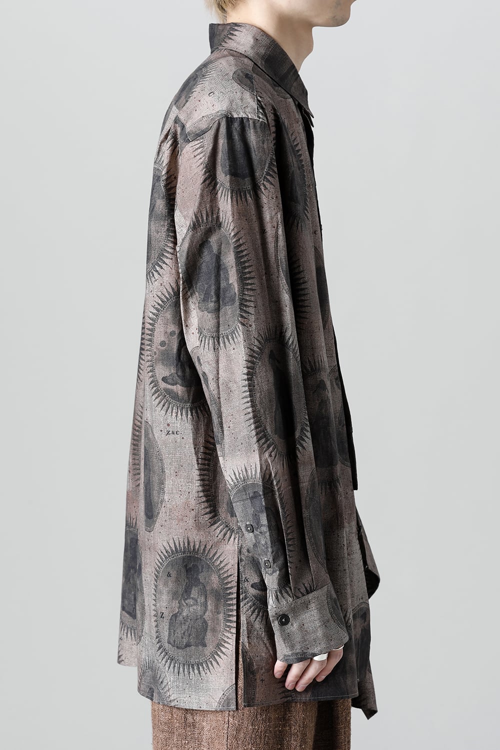 Elongated Shirt With Scholar Print