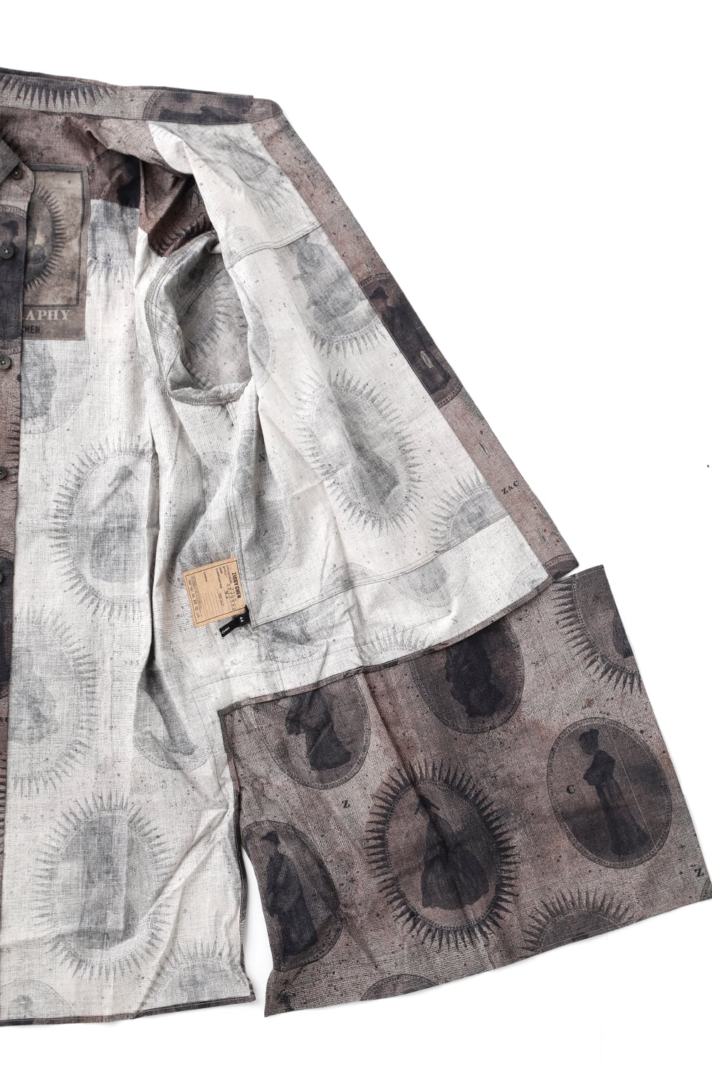 Elongated Shirt With Scholar Print