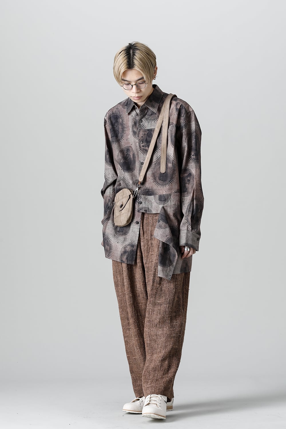 Elongated Shirt With Scholar Print