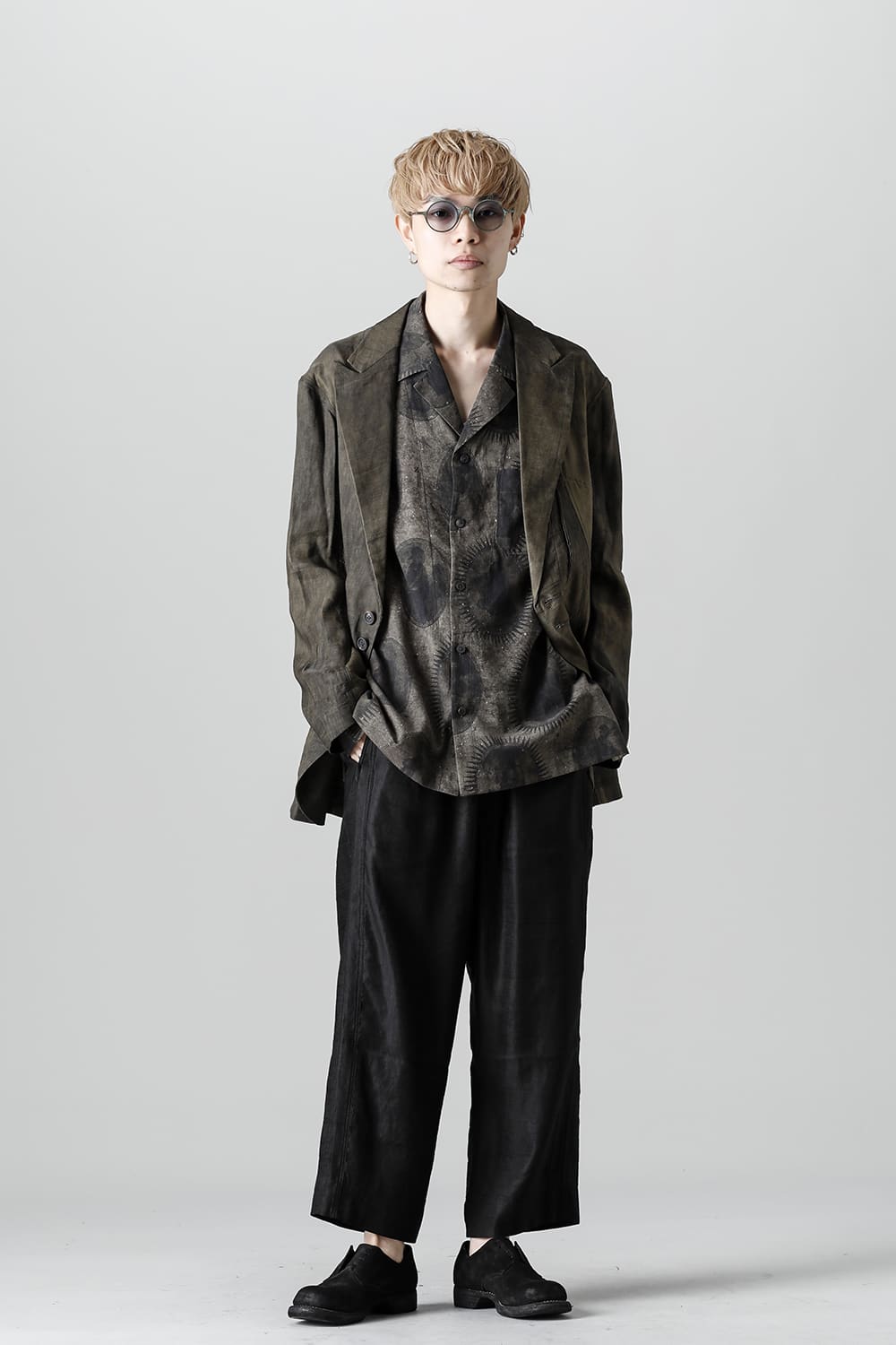 ルーズフィット シングル ブレステッド ブレザー