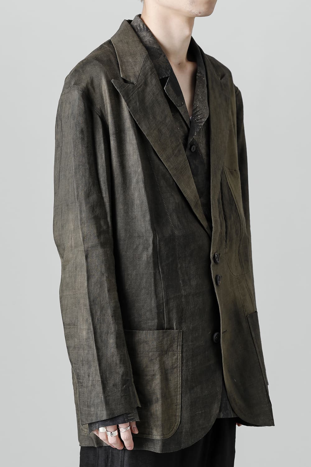 ルーズフィット シングル ブレステッド ブレザー