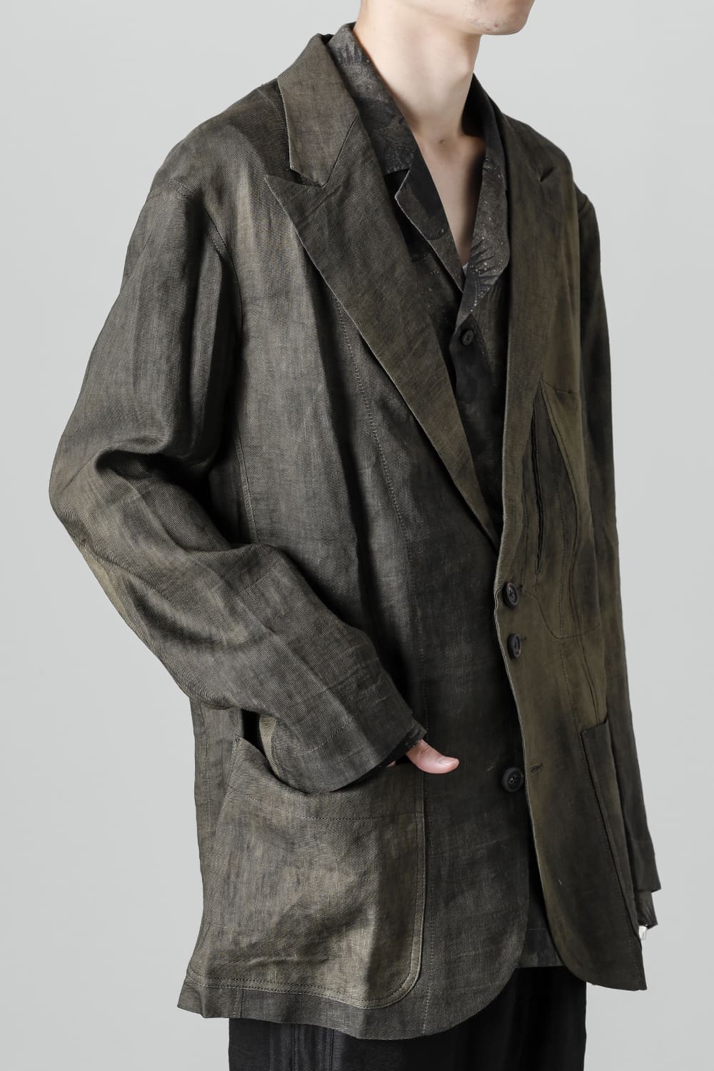 ルーズフィット シングル ブレステッド ブレザー