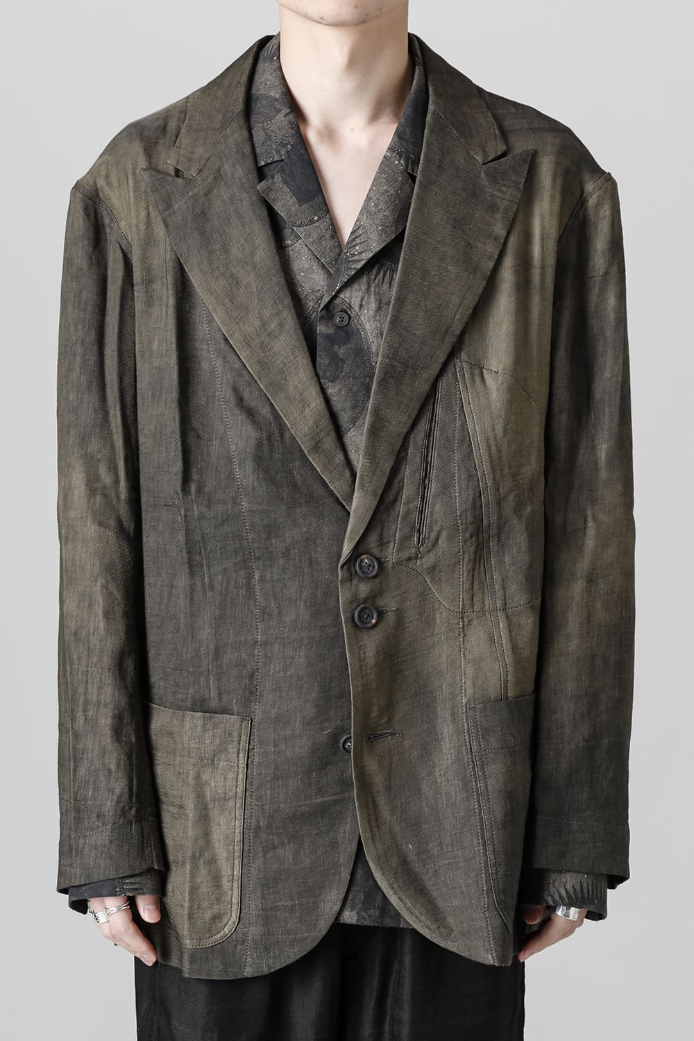 ルーズフィット シングル ブレステッド ブレザー