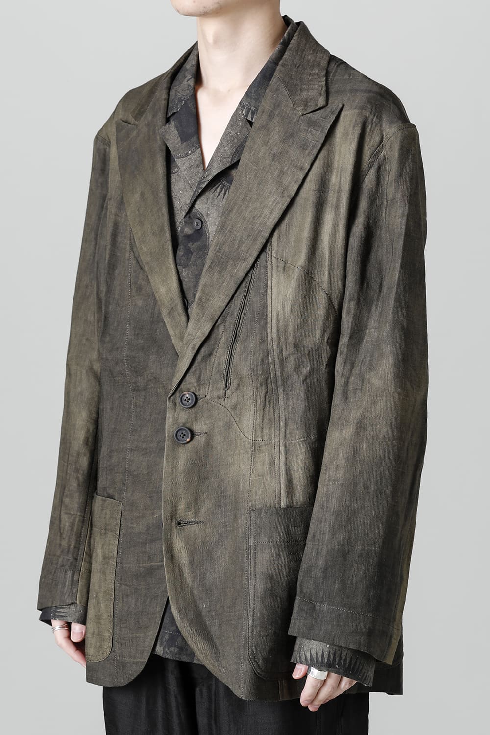 ルーズフィット シングル ブレステッド ブレザー