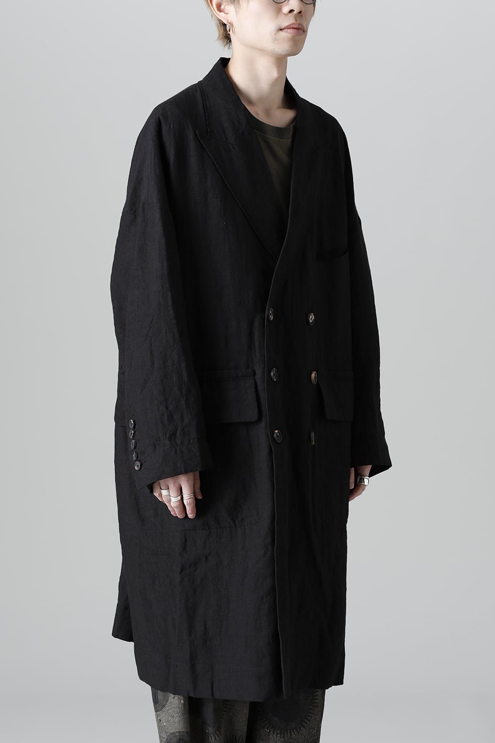 リバーシブル コラージュ ロングコート